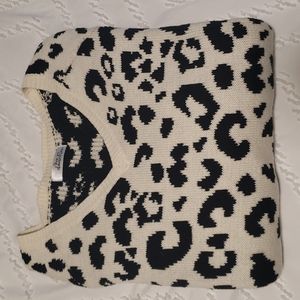 Leopard Print Sweater. Size Large